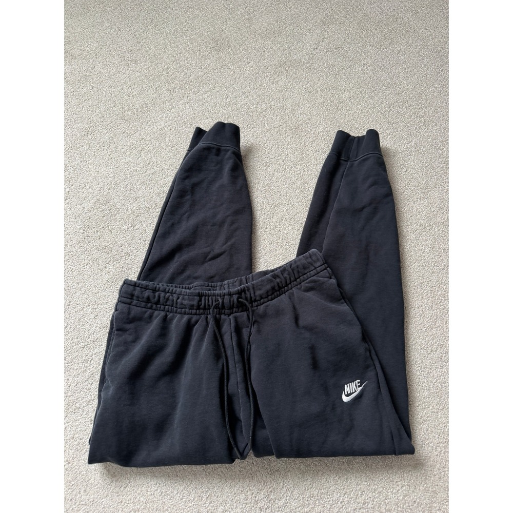 Nike Sportswear Joggers Size S Black Tapered Fleece Sweatpants
